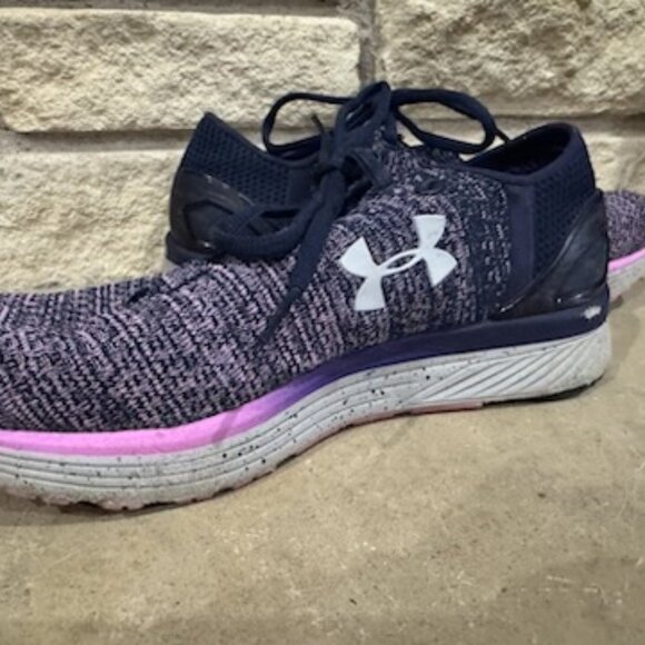 Under Armour Running shoe purple/black size 8 - Picture 4 of 6